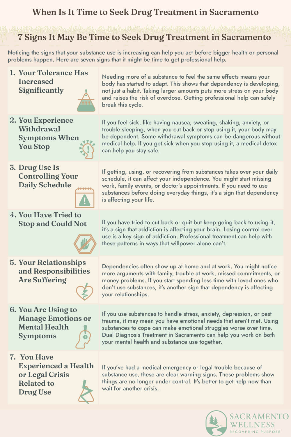 When Is It Time to Seek Drug Treatment in Sacramento Infographic
