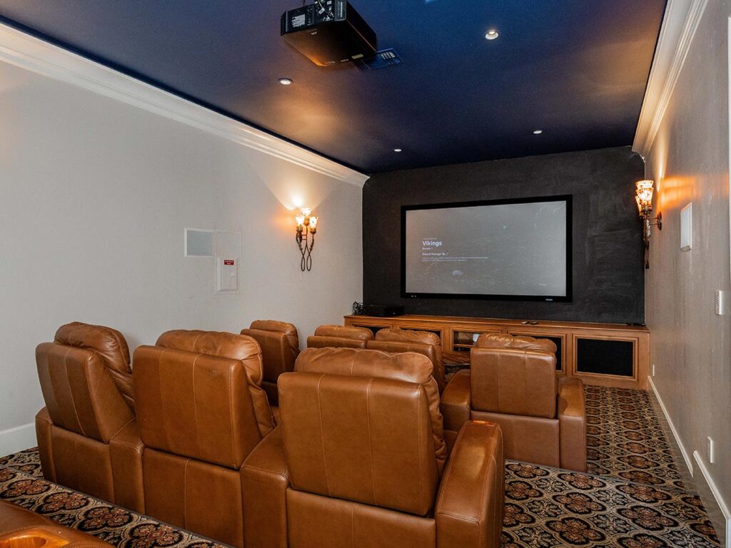 Movie theater at Sacramento Wellness facilities